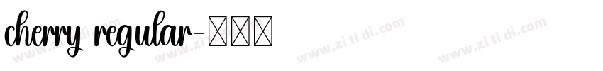 cherry regular字体转换